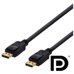 Deltaco Displayport 1.2 Male To Male 4k Uhd 2m Black - Ledning